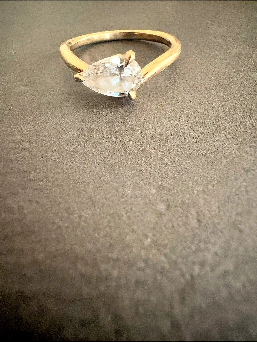 Restivo Jewelers Pear Shape East West Diamond Wave Pinky Ring Diamond Wave Ring